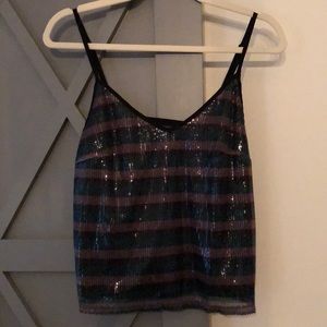 NWOT! Sequin crop top